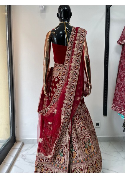 Aashivs Collection Kına Elbisesi - Hint Elbisesi - Kaftan - Lehenga