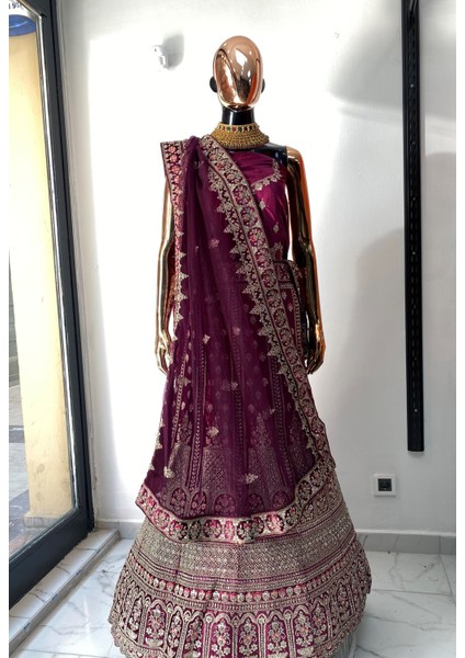 Aashivs Collection Kına Elbisesi - Hint Elbisesi - Kaftan - Lehenga