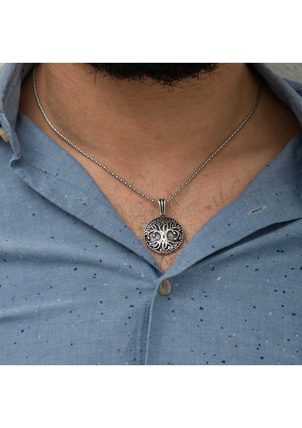 925 Ayar Gümüş Köklü Yaşam Ağacı Kolye
