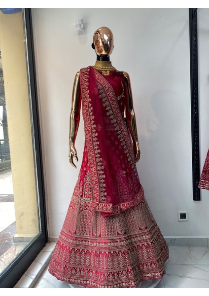 Aashivs Collection Kına Elbisesi - Hint Elbisesi - Kaftan - Lehenga