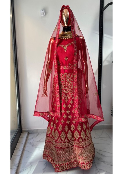 Aashivs Collection Kına Elbisesi - Hint Elbisesi - Kaftan - Lehenga