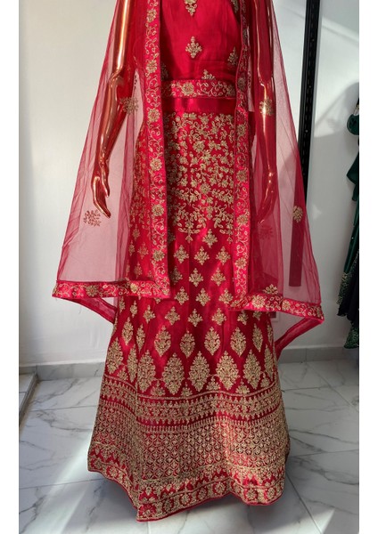 Aashivs Collection Kına Elbisesi - Hint Elbisesi - Kaftan - Lehenga