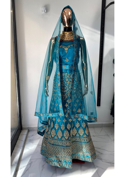 Aashivs Collection Kına Elbisesi - Hint Elbisesi - Kaftan - Lehenga