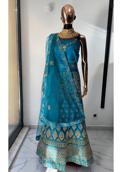 Aashivs Collection Kına Elbisesi - Hint Elbisesi - Kaftan - Lehenga