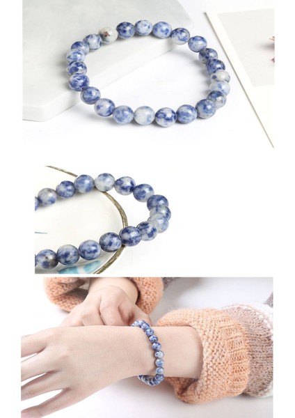 Sertifikalı Doğal Taş Sodalit Bileklik fiyatları