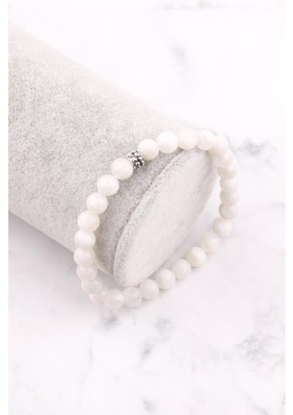 Sertifikalı Ay Taşı Doğal Bileklik 6mm fiyatları