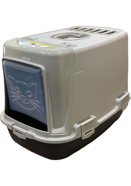 Pet Plast'art Kapalı Kedi Tuvaleti - Filtreli ve Kürek Hediyeli