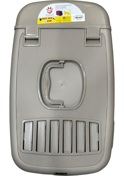 Pet Plast'art Kapalı Kedi Tuvaleti - Filtreli ve Kürek Hediyeli modelleri