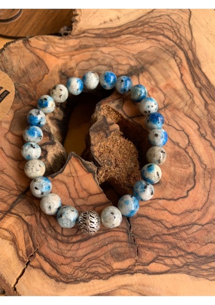 Sertifikalı K2 Jasper (Raindrop Azurite ) Bileklik