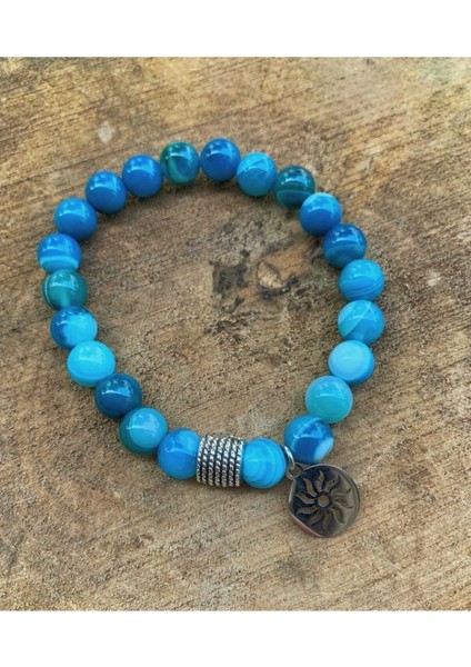 Sertifikalı Mavi Akik Bileklik