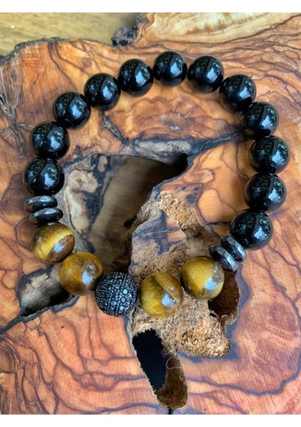 Sertifikalı Kaplangözü ve Oniks Bileklik