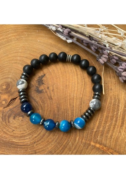 Sertifikalı Akik,havlit ve Oniks Bileklik