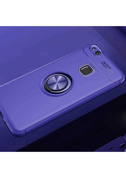 Huawei P10 Lite Kılıf Autofocus Yüzüklü Manyetik Standlı Ravel Slikon Kapak