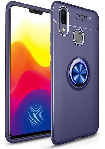 Xiaomi Mi Max 3 Kılıf Autofocus Yüzüklü Manyetik Standlı Ravel Slikon Kapak