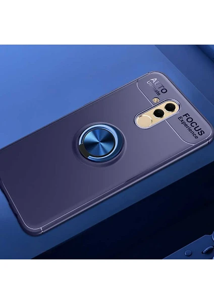 Kip GSM Huawei Mate 20 Lite Kılıf Autofocus Yüzüklü Manyetik Standlı Ravel Slikon Kapak