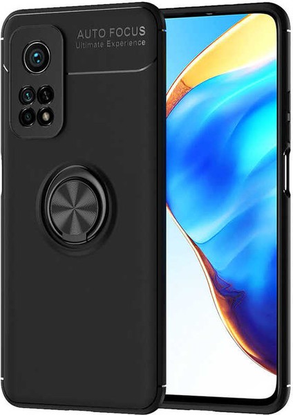 Xiaomi Mi 10T 5g Kılıf Autofocus Yüzüklü Manyetik Standlı Ravel Slikon Kapak