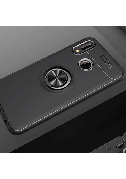 Huawei P Smart 2019 Kılıf Autofocus Yüzüklü Manyetik Standlı Ravel Slikon Kapak