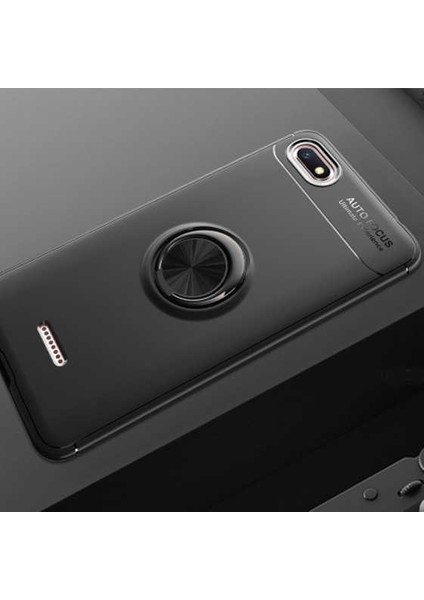 Xiaomi Redmi 6A Kılıf Autofocus Yüzüklü Manyetik Standlı Ravel Slikon Kapak