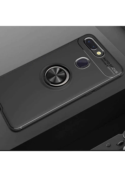 Kip GSM Xiaomi Mi 8 Lite Kılıf Autofocus Yüzüklü Manyetik Standlı Ravel Slikon Kapak