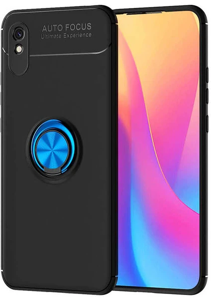 Kip GSM Xiaomi Redmi 9A Kılıf Autofocus Yüzüklü Manyetik Standlı Ravel Slikon Kapak