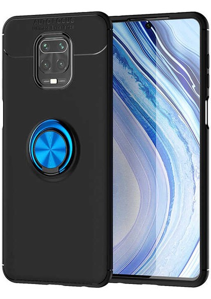 Xiaomi Redmi Note 9s Kılıf Autofocus Yüzüklü Manyetik Standlı Ravel Slikon Kapak