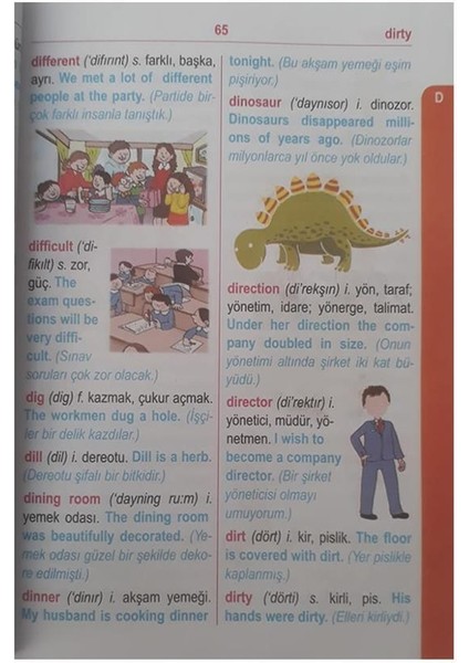 Resimli Ingilizce Sözlük Ingilizce Türkçe Renkli Sözlük 14X19 cm 1 Adet 2,3,4 Sınıf modelleri