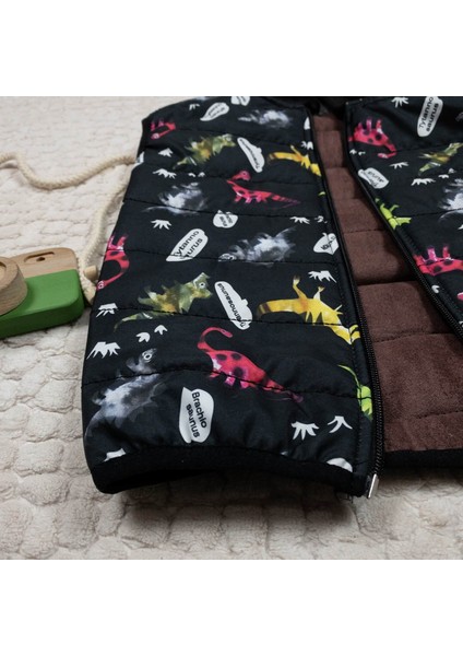 Erkek Çocuk Dinazor Baskılı Kapüşonlu Şişme Yelek fiyatları