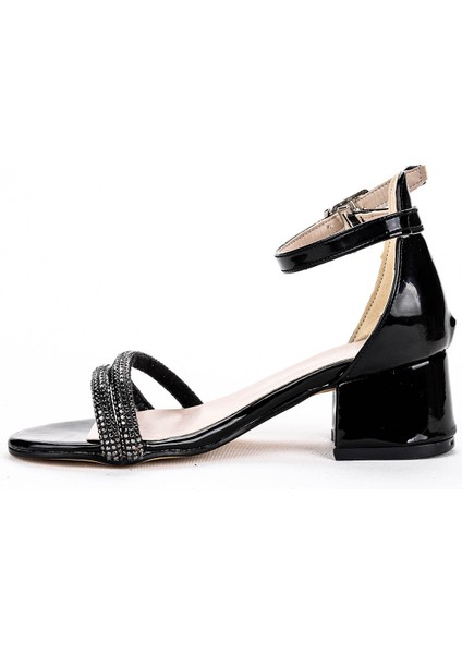 791 Rugan Taşlı Kız Çocuk 3 cm Topuklu Sandalet Ayakkabı indirimleri