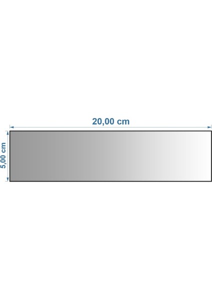 Wooden Factory Aynalı Pleksi Tuğla Desenli Duvar Süsü Gümüş Renk 5CMX20CM 15 Adet