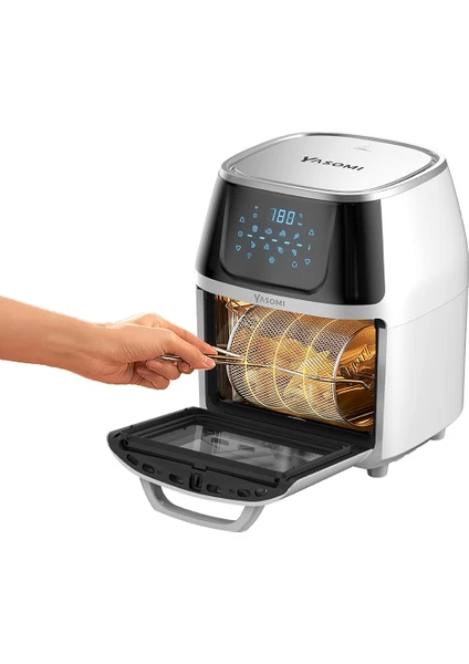 Y88 Xxl Beyaz 1500W 8 Litre Airfryer Oven Fritöz (Yasomi Türkiye Garantili)