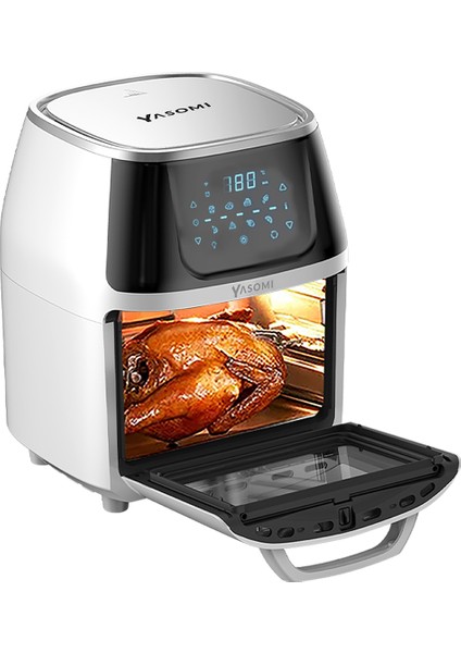 Y88 Xxl Beyaz 1500W 8 Litre Airfryer Oven Fritöz (Yasomi Türkiye Garantili)