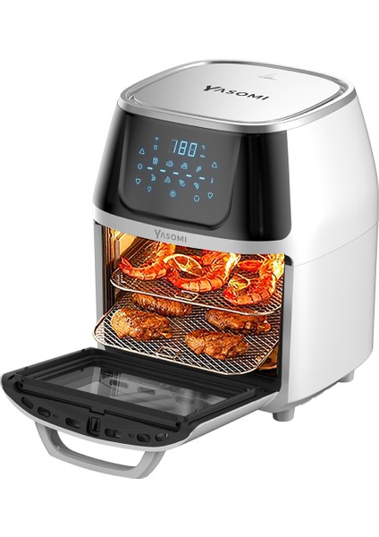 Y88 Xxl Beyaz 1500W 8 Litre Airfryer Oven Fritöz (Yasomi Türkiye Garantili)