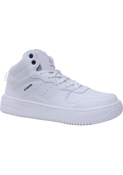 Beyaz Bağcıklı Boğazlı Basket Sneakers Spor Ayakkabı