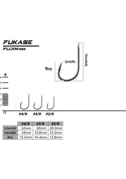 Fukase Düz Olta Kancası