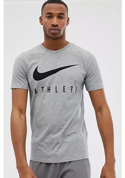 Dri-Fit Traning Standart Kesim Gri Erkek Antreman Tişörtü fırsatları