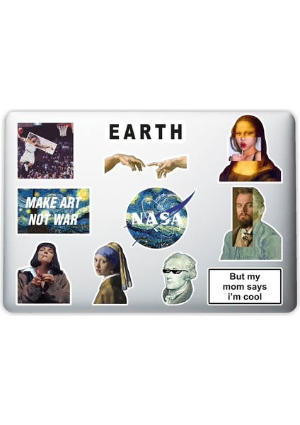 Art Sanat Dekoratif Laptop Notebook Tablet Telefon Sticker Set 06