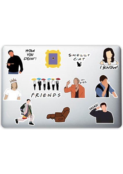 Friends Dekoratif Laptop Notebook Tablet Telefon Sticker Set 01