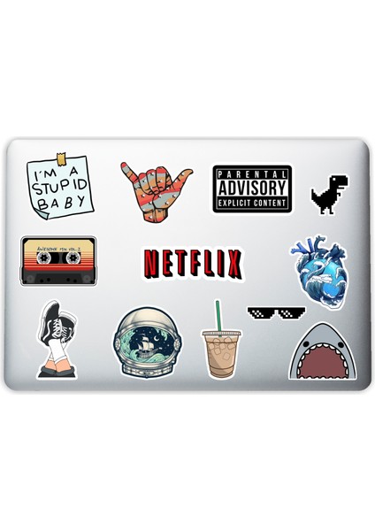 Dekoratif Laptop Notebook Tablet Telefon Sticker Set 02