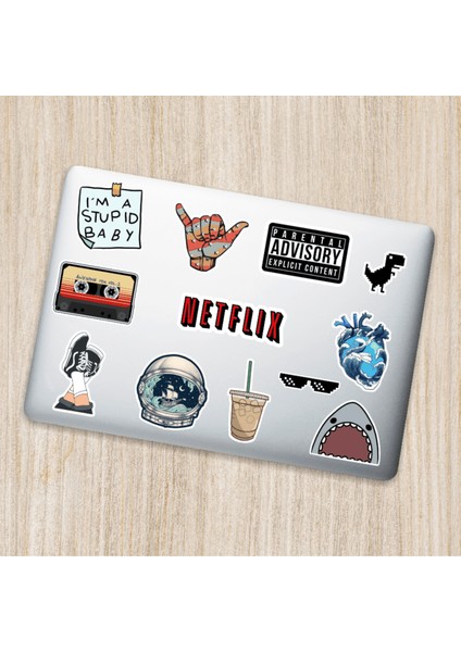 Dekoratif Laptop Notebook Tablet Telefon Sticker Set 02