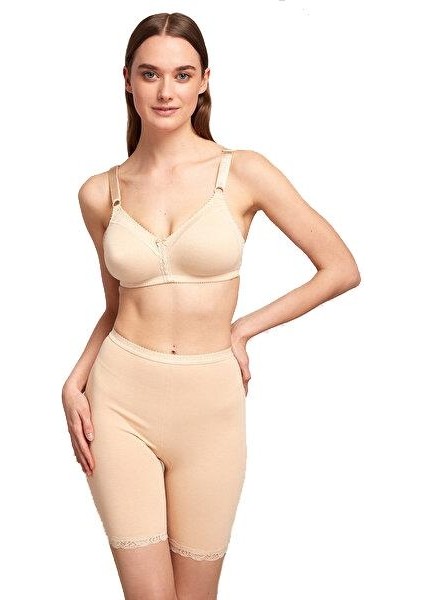 Basic Dantel Detaylı Paçalı Ten Külot