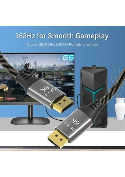 7 Metre Displayport Kablo 7 Metre 8k Displayport Kablo 144 Hz
