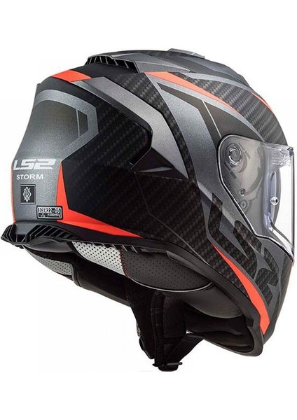 Storm Racer Mat Tıtanıum - Turuncu Kapalı Kask