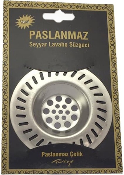 Paslanmaz Metal 2'li Yuvarlak Mutfak Lavabo Içi Gider Süzgeci, Banyo Evye Deliği Çöp Tıkacı