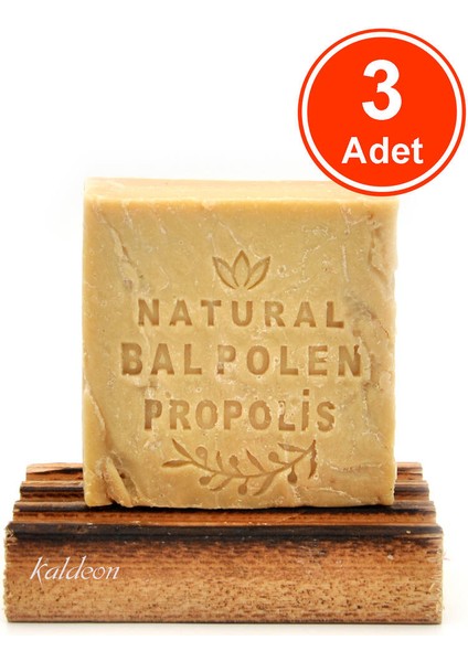 Bal Polen Propolis Sabunu El Yapımı Doğal 120 G x 3 Adet