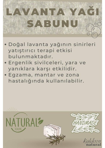 Lavanta Yağı Sabunu El Yapımı Doğal 120 G modelleri