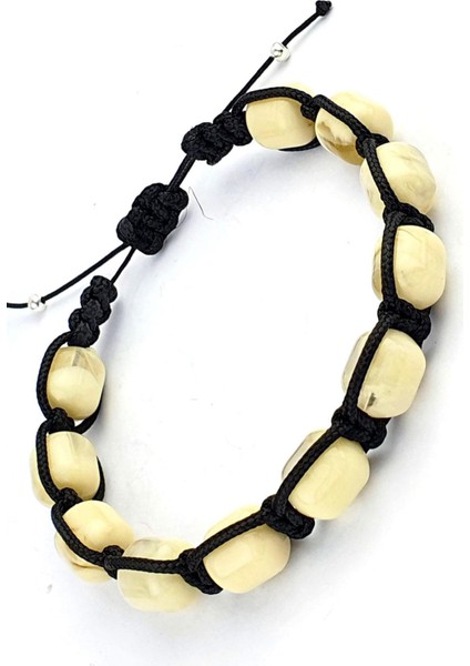 Kehribar El İşi Şambala Erkek Bileklik