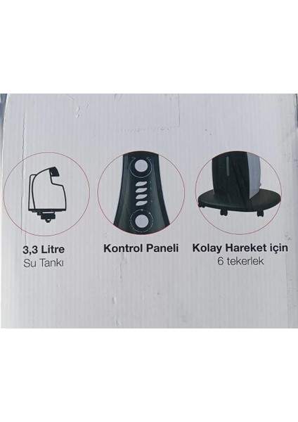 KV1816 Oya Soğuk Buharlı Vantilatör 80W 3,3lt 40 cm