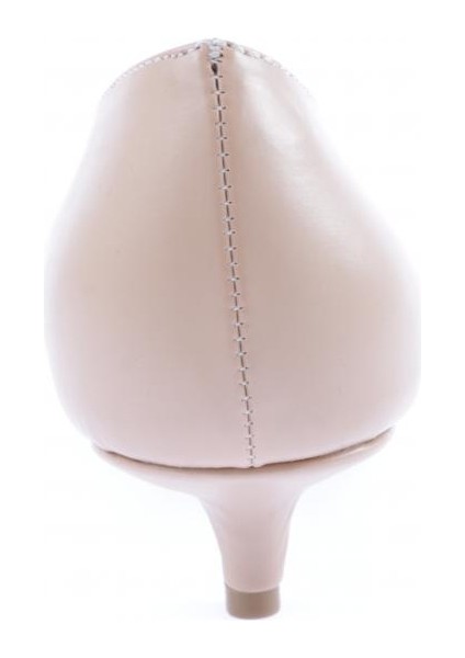 23Y6120-23Y Kadin Yuvarlak Metal Aksesuarli Sivri Burun Kisa Topuklu Ayakkabi fırsatları