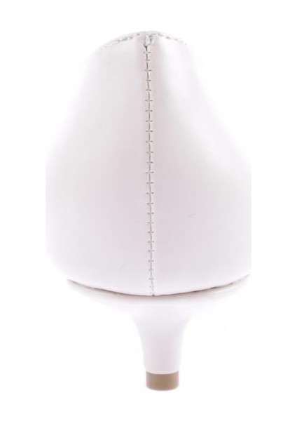 23Y6120-23Y Kadin Yuvarlak Metal Aksesuarli Sivri Burun Kisa Topuklu Ayakkabi fırsatları