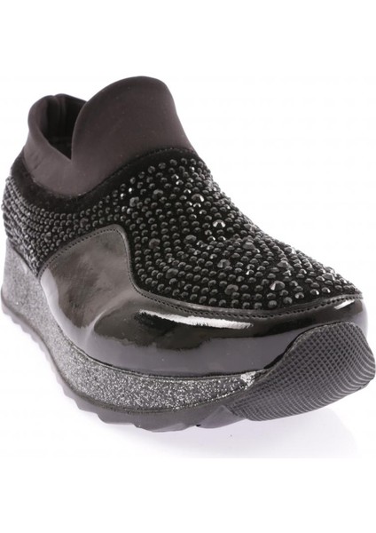 AKT-17-23Y Kadin Kalin Taban Kristal Taşli Sneakers Ayakkabi fiyatları